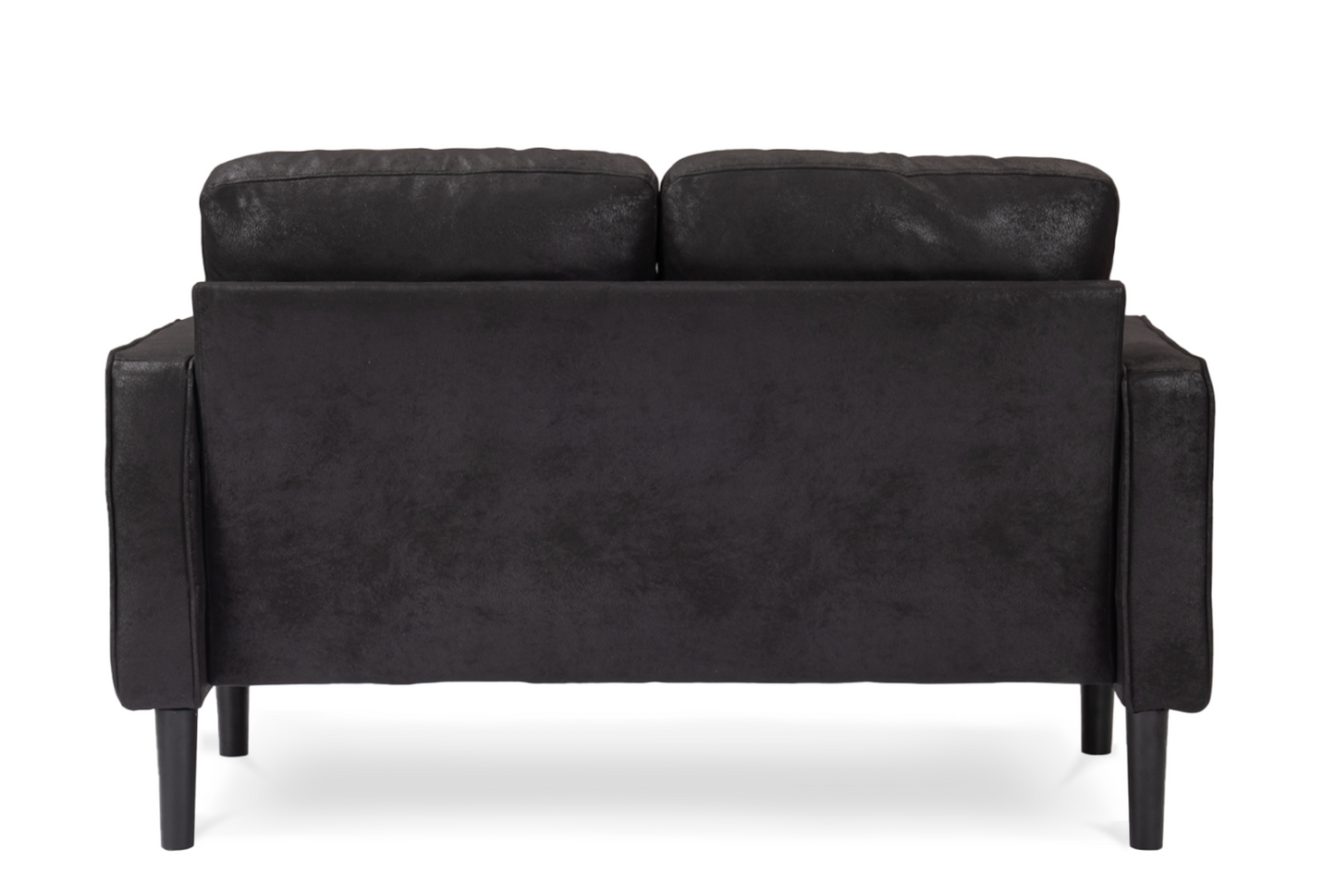 Faux Leather Suede Black 2 Seater Brindisi Sofa