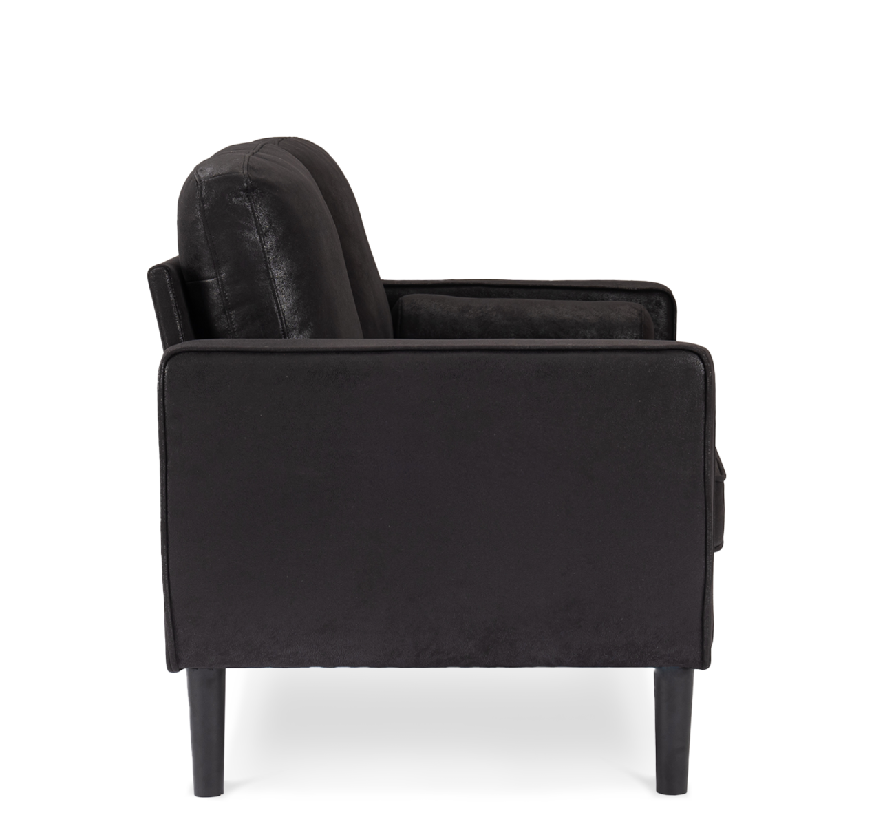 Faux Leather Suede Black 2 Seater Brindisi Sofa