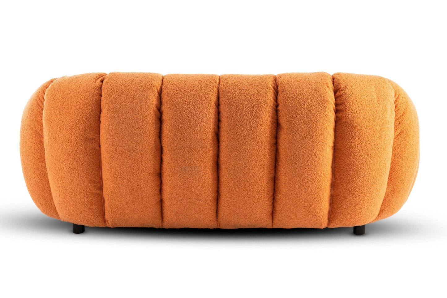 Teddy Boucle Fabric Orange Atrani 2 Seater Sofa