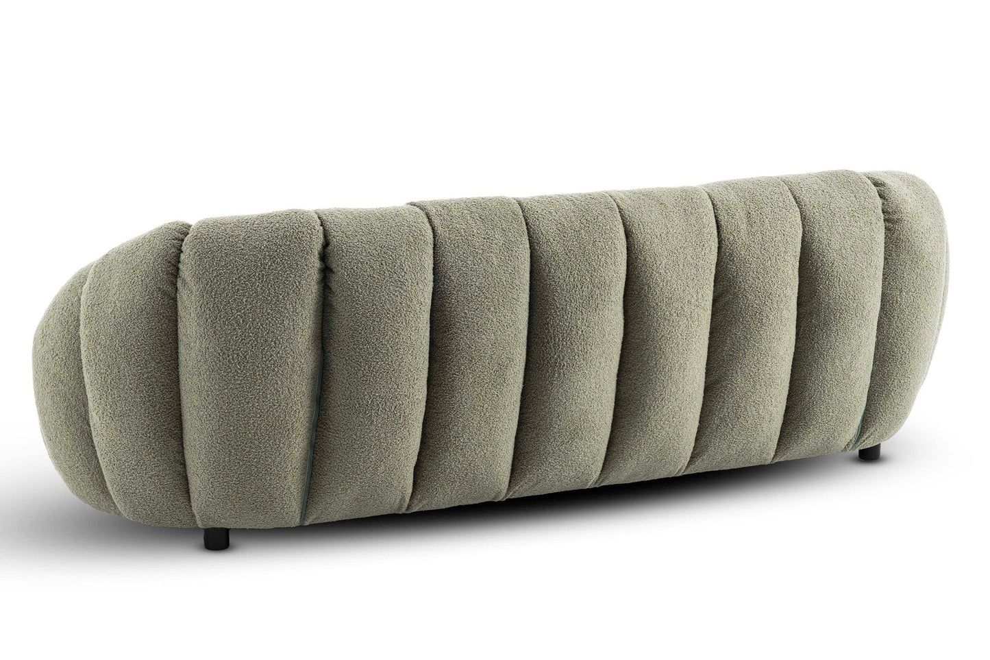 Teddy Boucle Fabric Sage Green Atrani 3 Seater Sofa