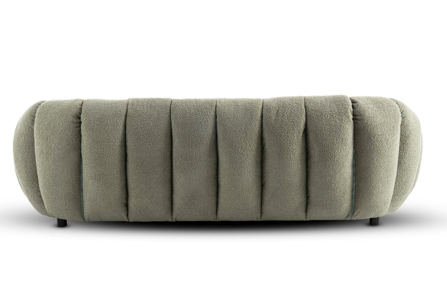 Teddy Boucle Fabric Sage Green Atrani 3 Seater Sofa