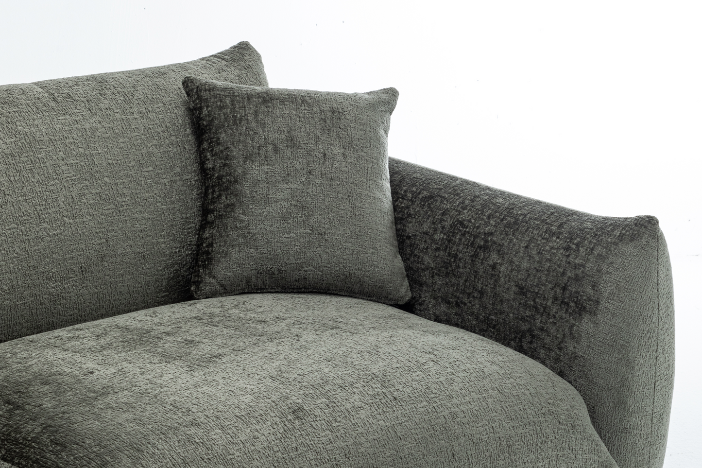 Textured Chenille Green 2 Seater Murano Sofa