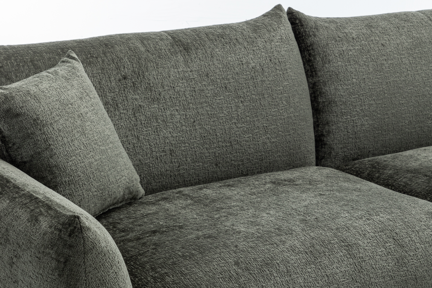 Textured Chenille Green 2 Seater Murano Sofa