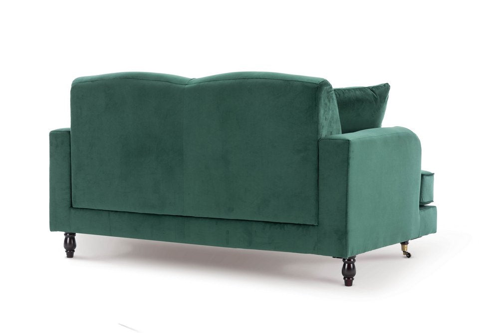 Velvet Bottle Green 2 Seater Ashton Sofa