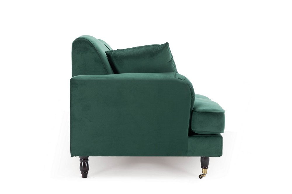 Velvet Bottle Green 2 Seater Ashton Sofa