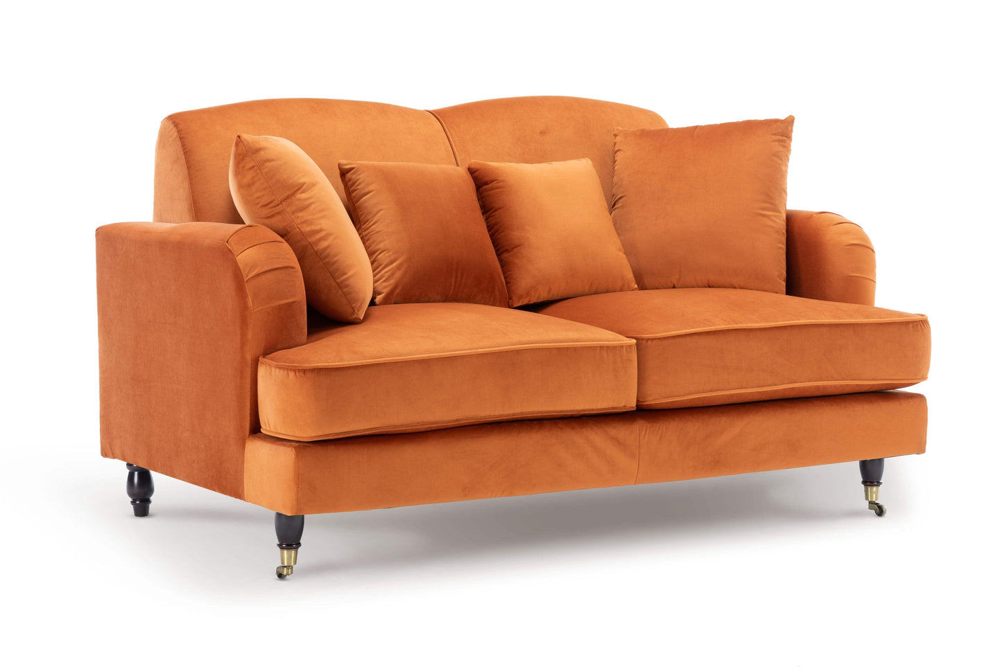 Velvet Orange 2 Seater Ashton Sofa