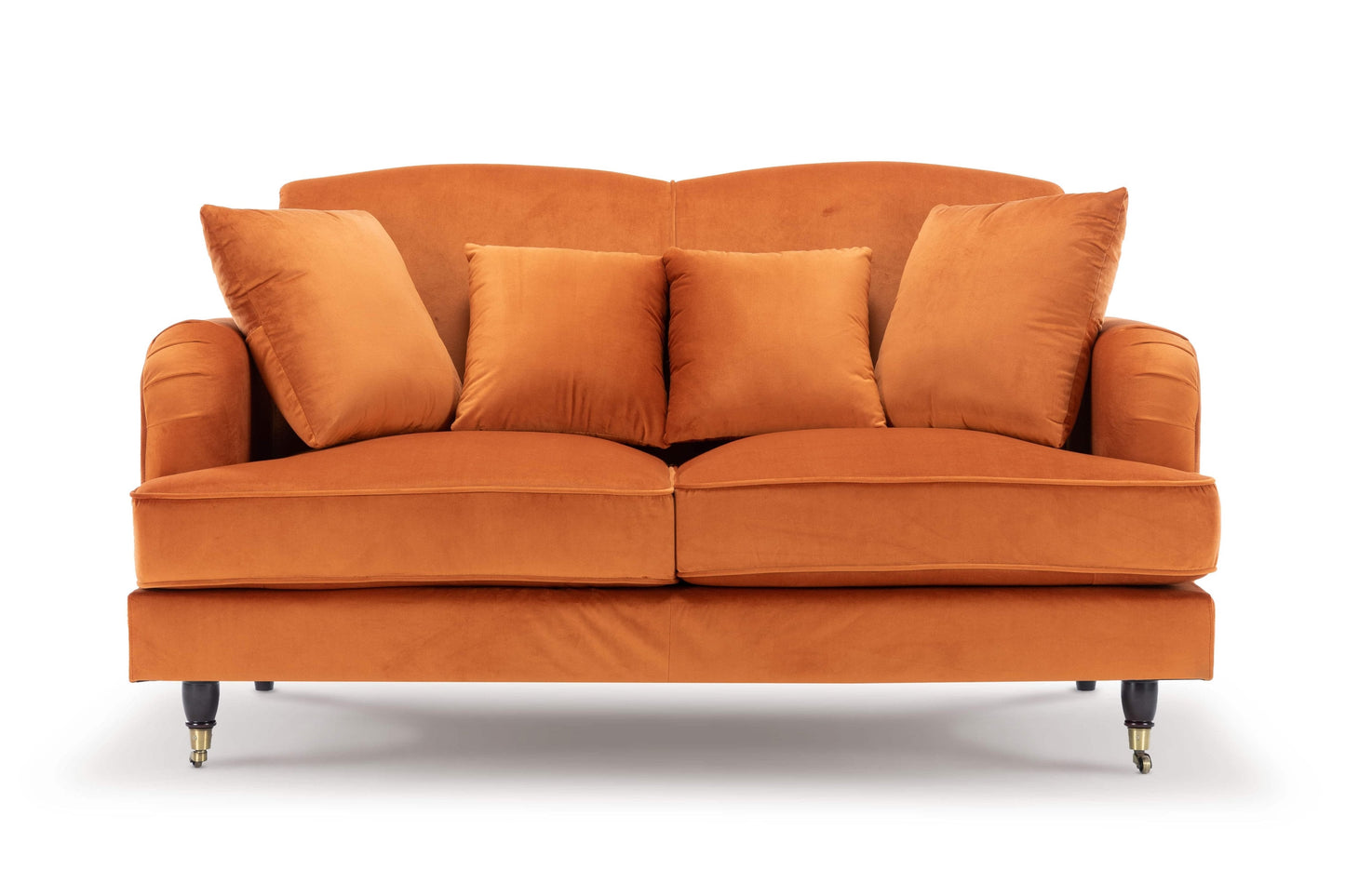 Velvet Orange 2 Seater Ashton Sofa