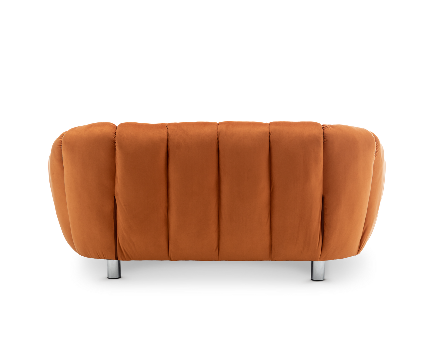 Velvet Orange Rezzato 2 Seater Sofa