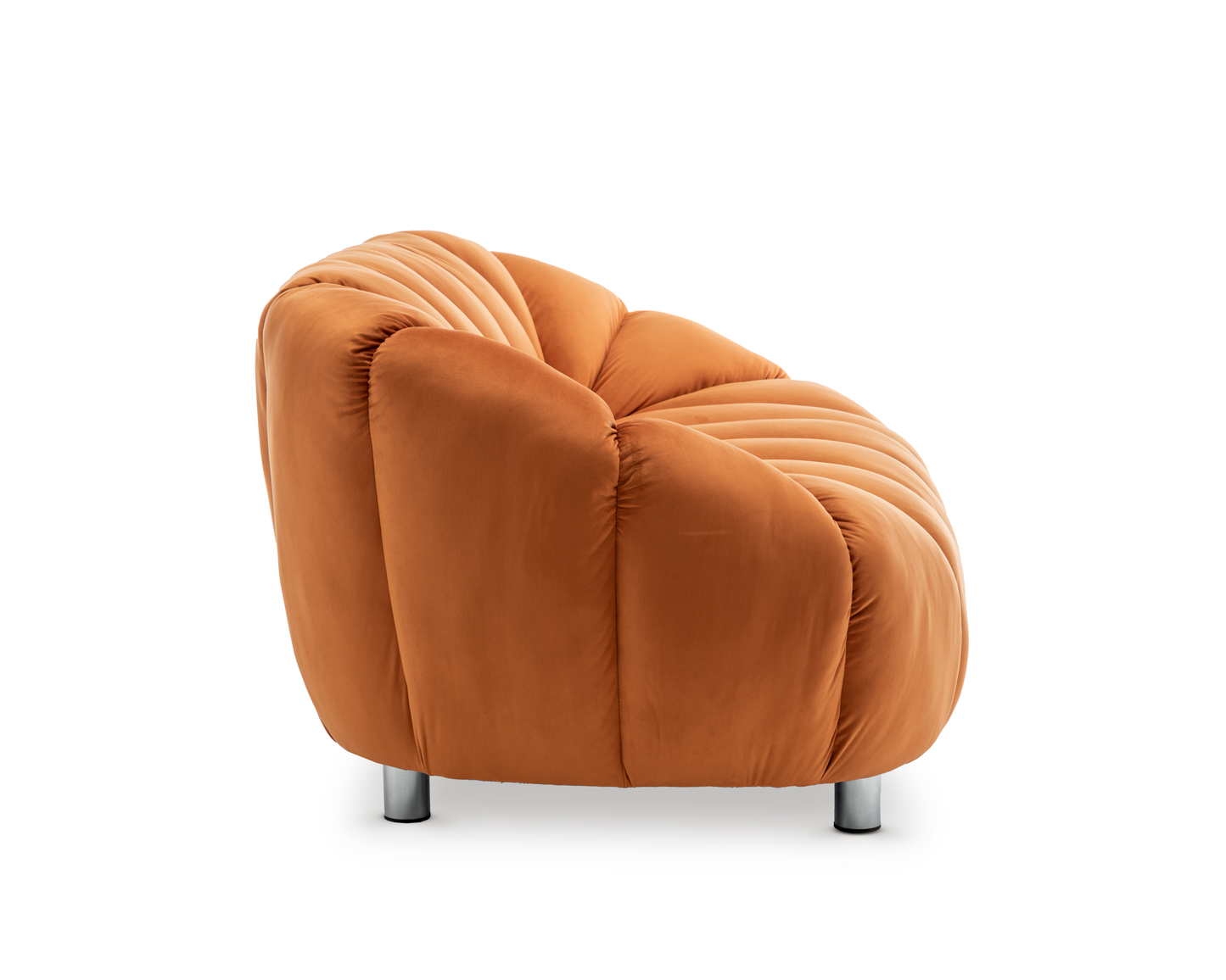 Velvet Orange Rezzato 2 Seater Sofa